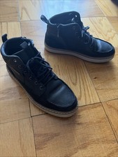 Boys Geox Black Boots Size EUR40 US7 UK6.5 Pre-owned Very Good Condition