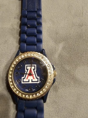 University Of Arizona Navy Blue Quartz Watch With Blue Silicone Band