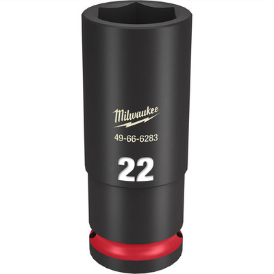 49-66-6283Milwaukee Tool SHOCKWAVE Impact Duty  1/2''Drive 22MM Deep 6 Point Sock