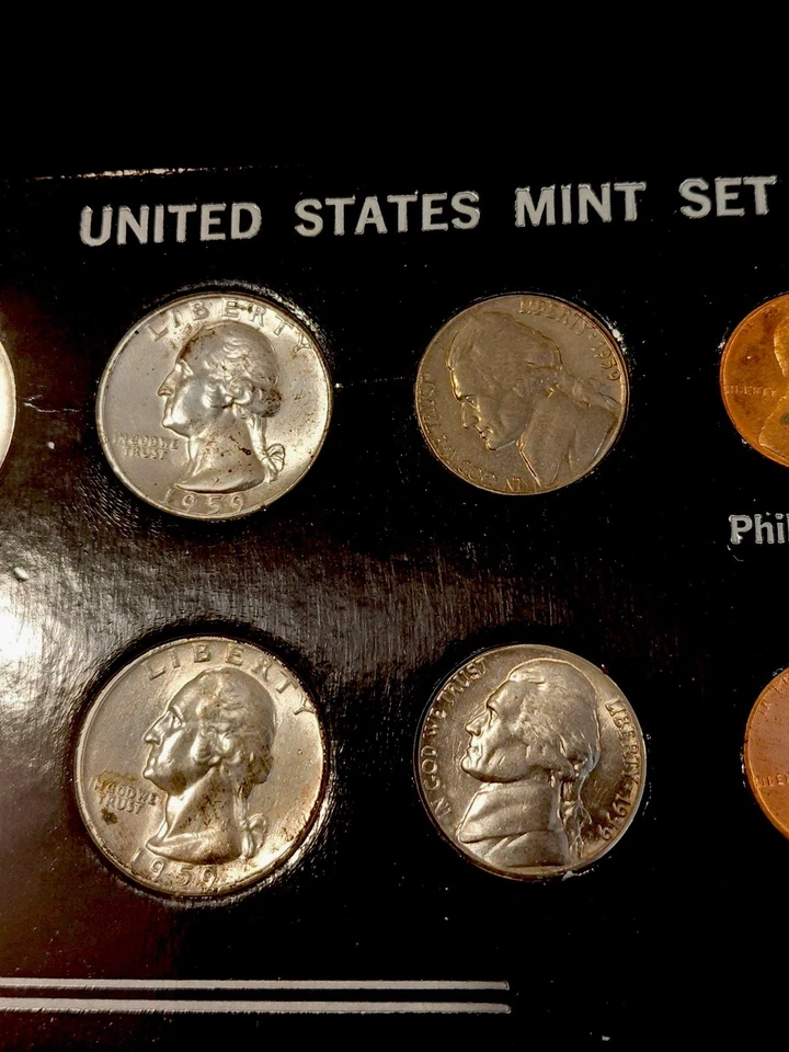 1959 P & D United States Silver Mint Set Uncirculated Set of10 Coins - Image 3 of 4