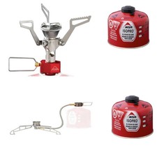 MSR Pocket Rocket II Stove + LowDown Remote Adaptor + 2 Isopro 227g Gas