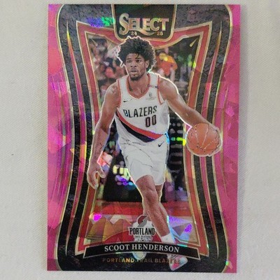 2024-25 Panini Select - Mezzanine Scoot Henderson 306 Pink Cracked Ice Prizm /99