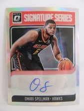 Omari Spellman 2018-19 Donruss Optic Signatures Series Rookie Autograph Hawks