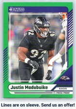 2024 Donruss #49 Justin Madubuike Press Proof Green