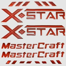 MasterCraft Boat Raised Decals 7501592 | X Star Viper Red (Kit)