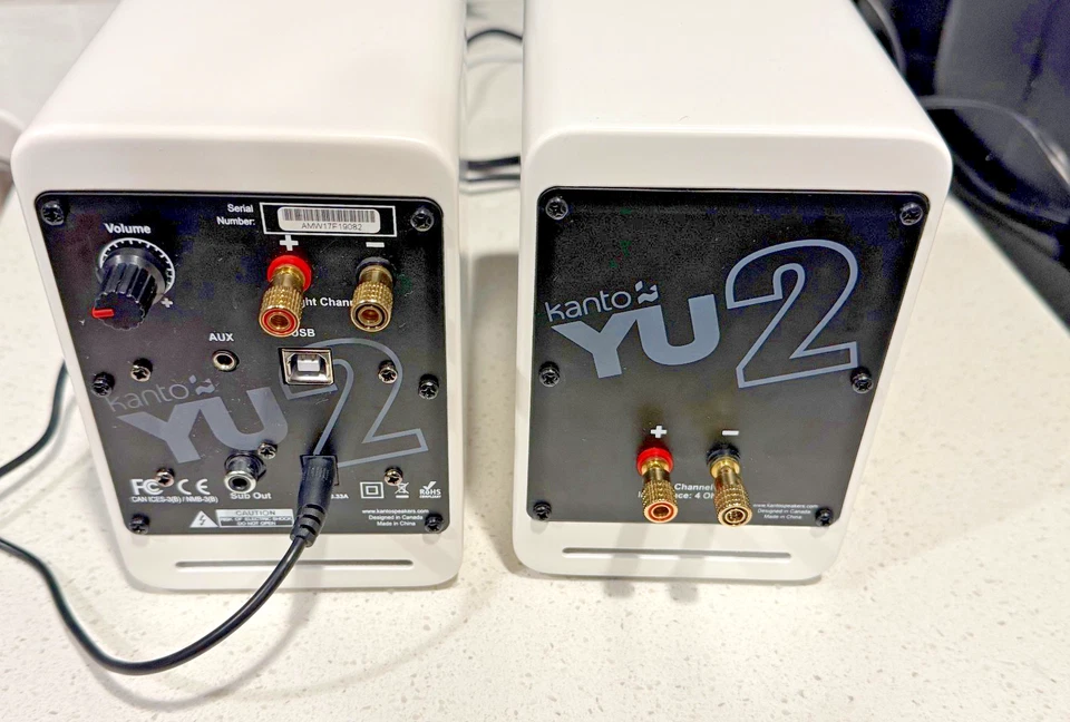 Kanto YU2 PC Gaming Desktop Speakers Built-in USB DAC -Pair White - Image 3 of 4
