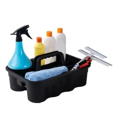 Matthew Large Plastic Tote Tool & Deluxe Supply Cleaning Caddy with Handle