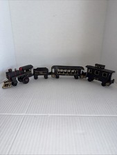 Vintage Cast Iron Steam Locomotive Train Set