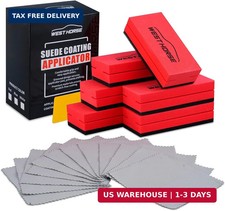 6PCS Ceramic Coating Applicator Sponge Blocks 12PCS Suede Cloth - Premium Car