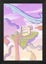 Where Fabric Flies Framed Wall Art Poster Canvas Print Picture