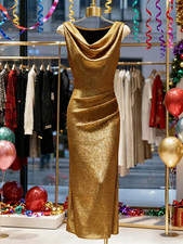 Women’s Sleeveless Sparkling Bodycon Evening Gown Elegant Summer Party Dress