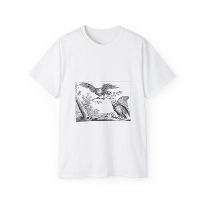 Owl Nature Eagle Line Art Birds Animals | Custom Graphic T-Shirt