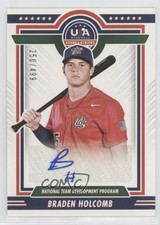 2022 Panini USA Baseball Stars & Stripes Blue Ink /499 Braden Holcomb Auto 04i2