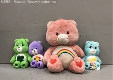 Lot Of 5 Used Assorted Care Bears Plush Toys Ages 3 