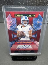 2024 Panini Obsidian NFL Hendon Hooker Cosmic Storm Signatures Red /75 #4449 S