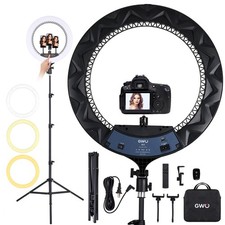18 inch Ring Light with Tripod Stand 6000K Dimmable Makeup Selfie Light with ...