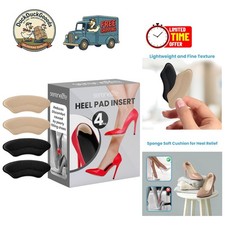 Soft Sponge Heel Grips - 2 Pairs of Adhesive Inserts for Women and Men  s Shoes