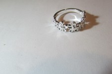 Ring - Flower Design - 925 Sterling Sliver - Adjustable Size