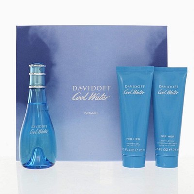 Cool Water by Davidoff 3.4 Oz Eau De Toilette Gift Set for Women
