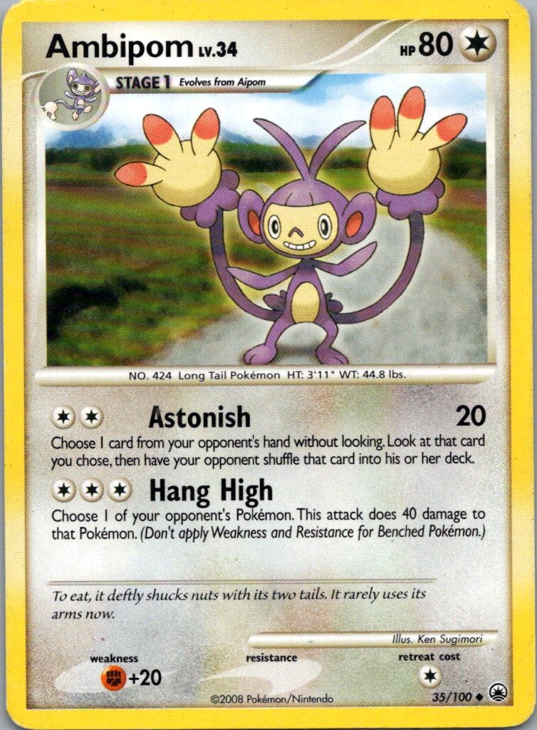 Pokemon TCG Ambipom 35/100 Majestic Dawn LP