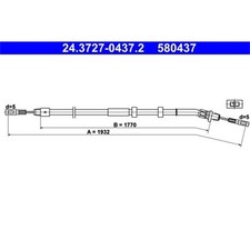 ATE Handbremsseil hinten rechts für Mercedes M-Klasse