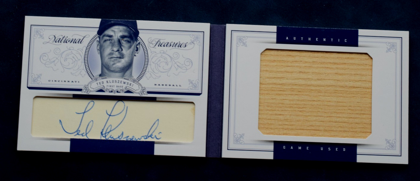Ted Kluszewski 2012 Panini National Treasures Auto Large Bat Booklet 10/10