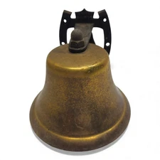 Bevin Brass Garden Bell Cast Iron Wall Mount Patio Farm Dinner Vintage