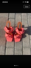 Primark Salmon Peep Toe Slip On Heels Uk 5 Eur 38 Worn Once No Box Worn Once