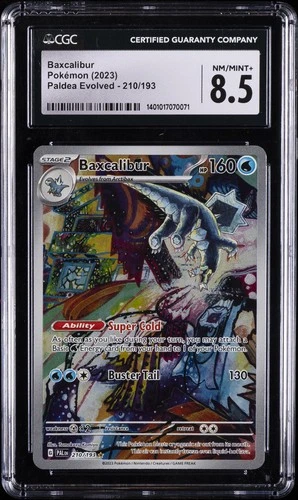 2023 POKEMON PALDEA EVOLVED #210 BAXCALIBUR CGC 8.5