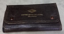 BWC Instruments Engineering Drawing/Draughtsman Set in Leather/Chamois Roll 