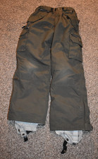 TURBINE Boys Youth Medium Green 100 Nylon INSULATED Cargo Ski Snowboard Pants