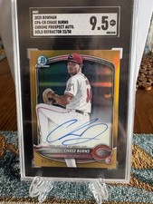 Chase Burns True Gold Refractor Prospect auto  