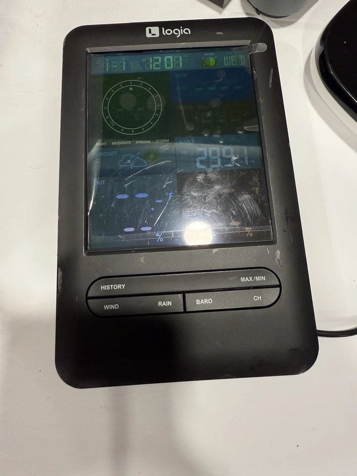 Logia 5-in-1 Solar Weather Station W/Temp, Humidity, Wind Monitor Only! - Image 3 of 4