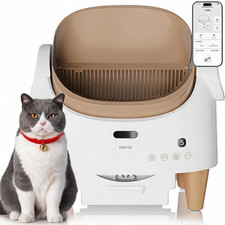 Open Top Self Cleaning Cat Litter Box with App Control 360 Sensors Waste Bin