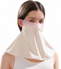 UPF 50 Sun Protection Face Mask Ice Silk Neck Gaiter, UV Face Cover, Breat...