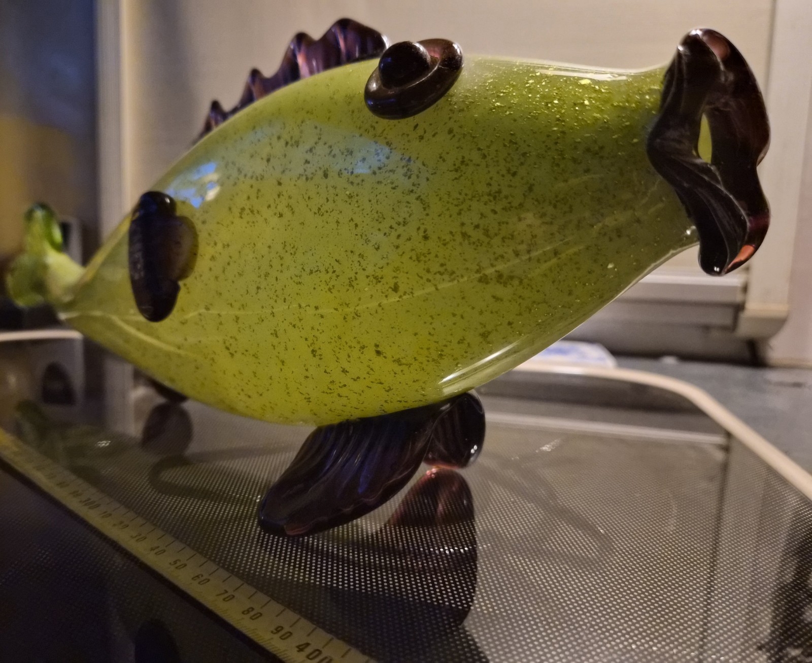 Vintage Gaint murano multicoloured Glass Fish 46cm Long