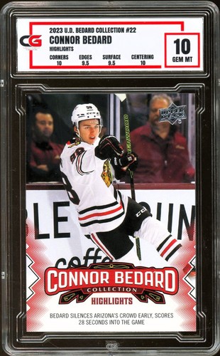 2023 Upper Deck Connor Bedard Collection ROOKIE #22 ~ GRADED CG 10 GEM