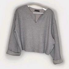 Urban Outfitters Jax Sweater Size M Inside Out Notch Neck Oversized Boxy Slouchy