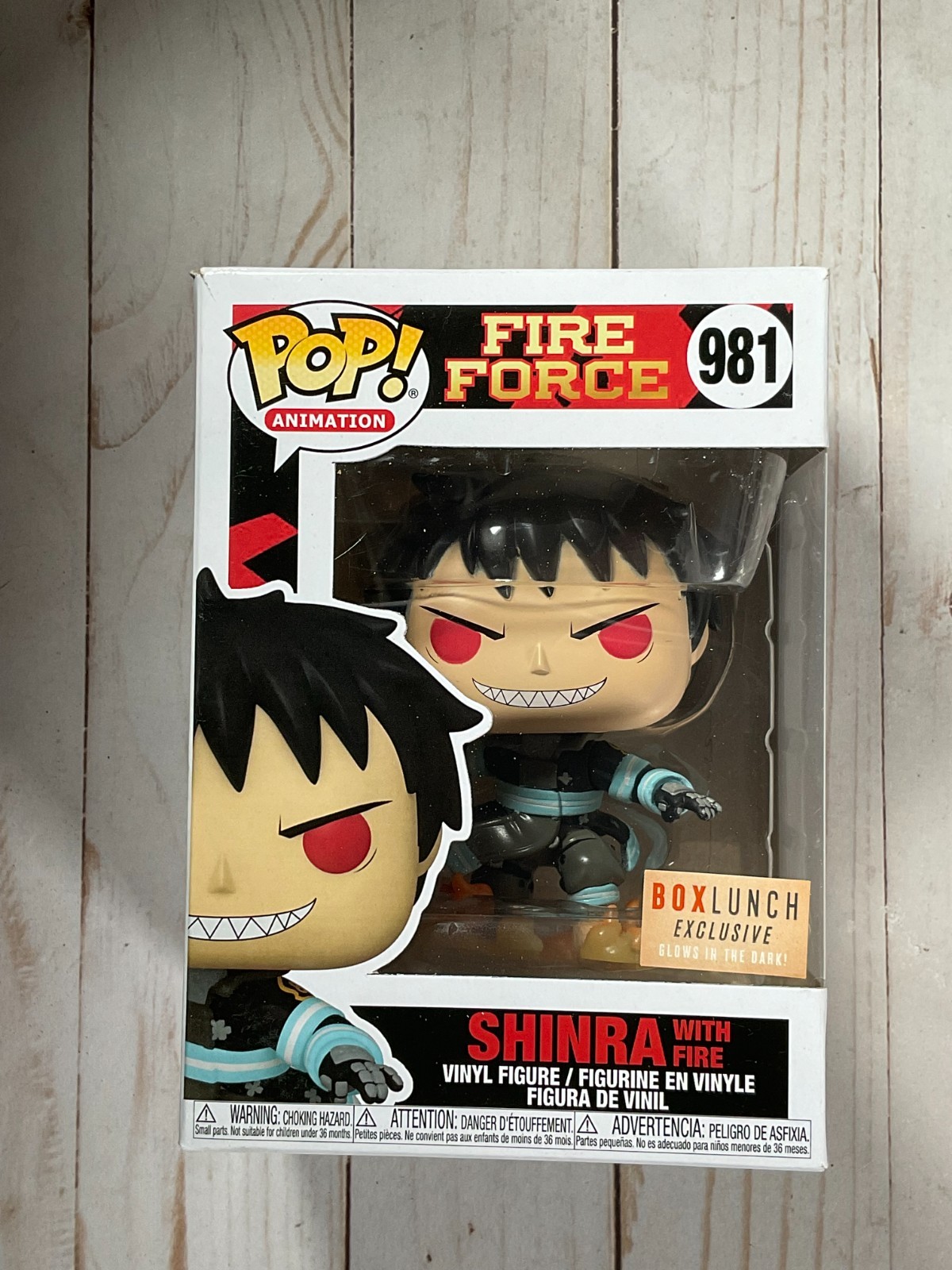 Funko Pop! Fuerza De Fuego - Shinra Con Caja De Fuego Almuerzo (Exclusivo) #981 Gitd E2
