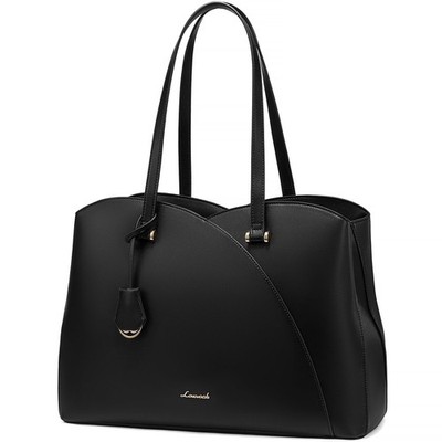 LOVEVOOK Tragetaschen für Damen, große Laptophandtaschen 15,6 Zoll, schwarz