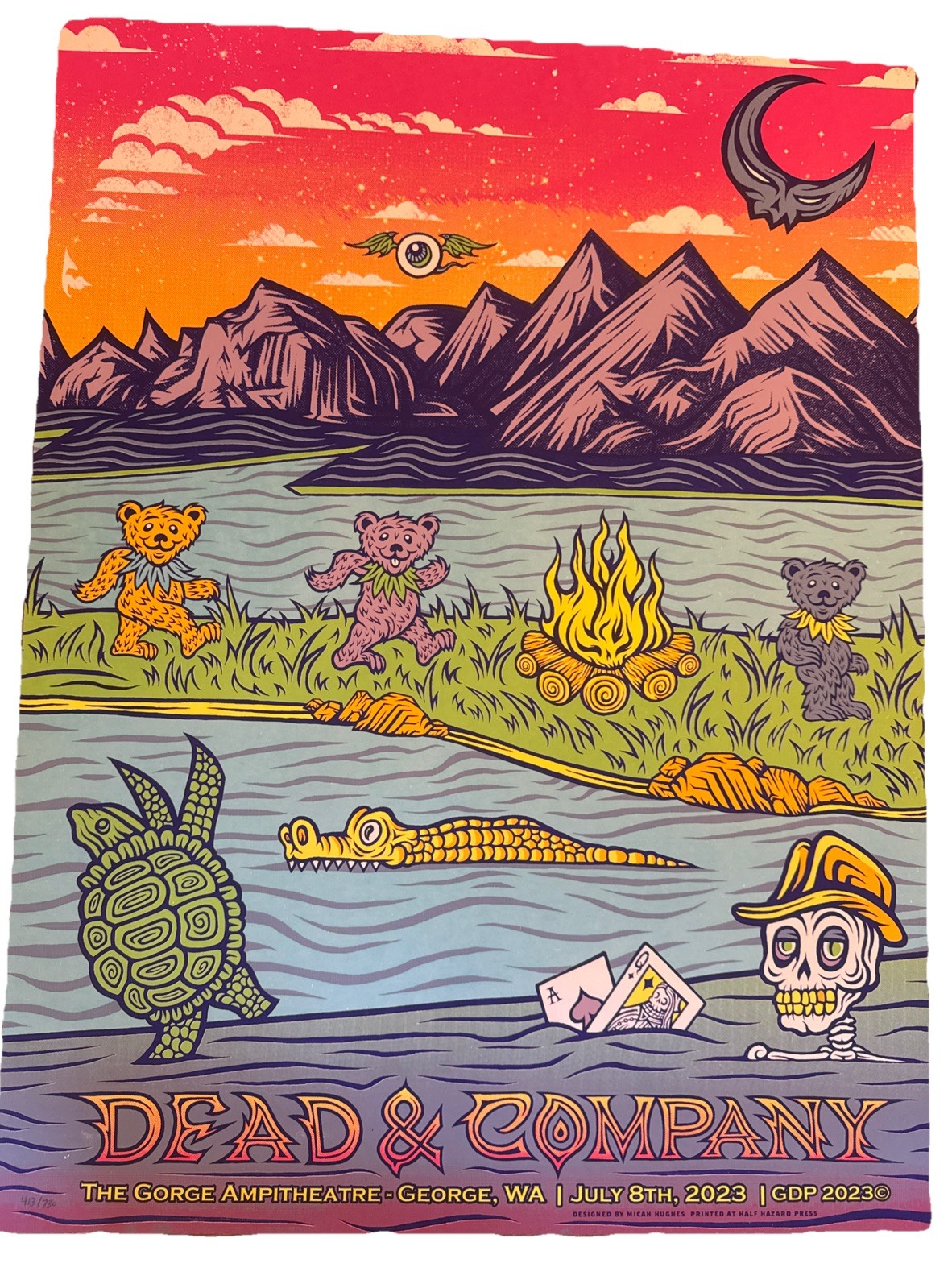 Dead & Company poster  7/8/2023 The Gorge George Washington numbered