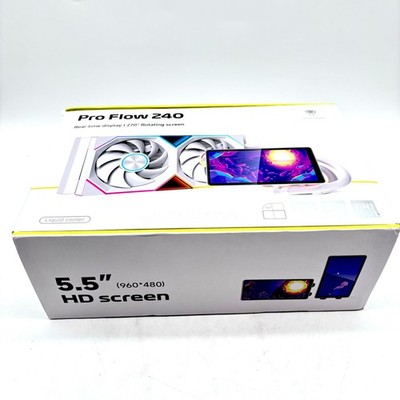 Jungle Leopard Pro Flow 240 White Liquid Cooler w/ 5.5'' HD Screen 