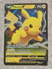 Pikachu V SWSH061 Promo Jumbo Pokemon Card Oversized - LP Cond