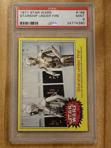 1977 Topps Star Wars #188 Starship under fire! — PSA 9