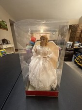 Kurt Adler 10-Inch Lighted Ivory Angel Christmas Tree Topper