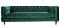 Chesterfield 4 Sitzer Sofa Luxus Design MöBel Textil Stoff Couchen GrüN Sofas