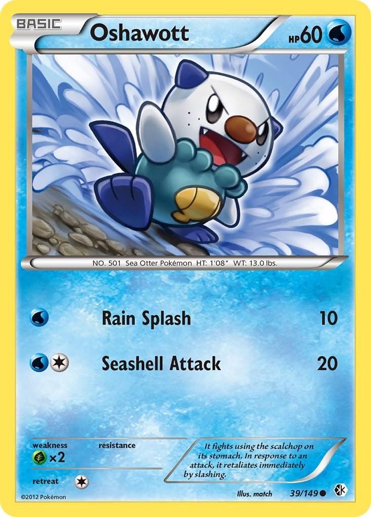 MP Oshawott [Boundaries Crossed 39/149] Common Pokemon TCG