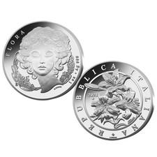 1 OZ ITALIA 2026 – 25 CENT FLORA E FAUNA – IL GIGLIO MONETA DA ROLL