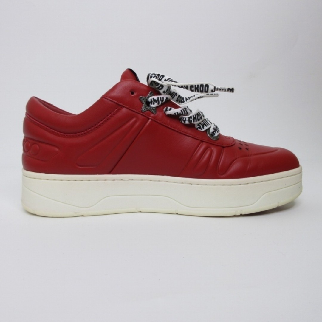 靴 JIMMYCHOO 36 靴 JIMMYCHOO 36 JIMMY CHOO Sneakers Logo Leather Red 36