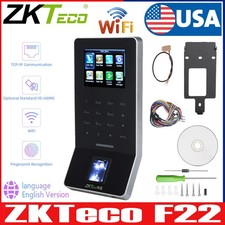 ZKteco F22 Biometric Fingerprint Reader Time Clock Access Control WiFi ID ADMS